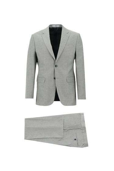 Orta Gri Slim Fit Dar Kesim Klasik Takım Elbise