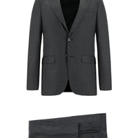 Koyu Antrasit Slim Fit Dar Kesim Klasik Takım Elbise