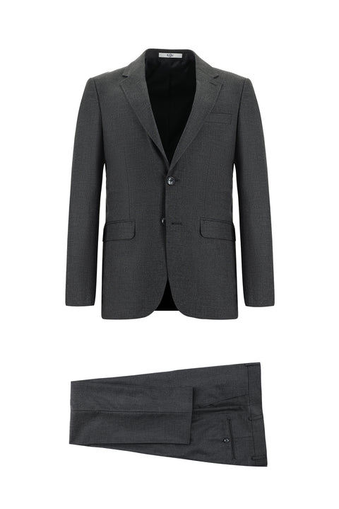 Koyu Antrasit 7 Drop Slim Fit Dar Kesim Takım Elbise