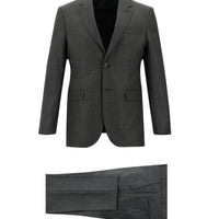Orta Antrasit Slim Fit Dar Kesim Klasik Takım Elbise