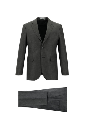 Orta Antrasit Slim Fit Dar Kesim Klasik Takım Elbise