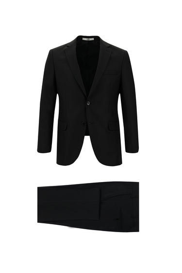  Siyah Super Slim Fit Ekstra Dar Kesim Klasik Takım Elbise