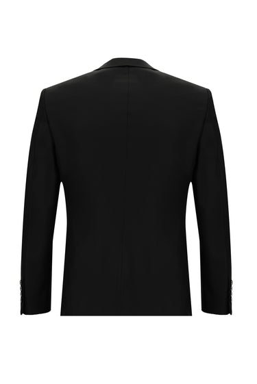  Siyah Super Slim Fit Ekstra Dar Kesim Klasik Takım Elbise