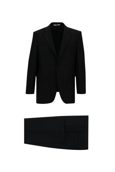 Siyah Relaxed Fit Rahat Kesim Klasik Takım Elbise