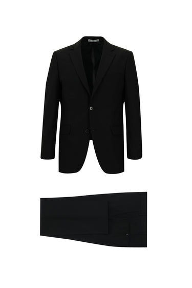 Siyah Regular Fit Klasik Takım Elbise