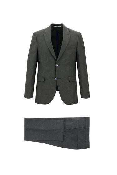  Koyu Füme Relaxed Fit Rahat Kesim Klasik Takım Elbise