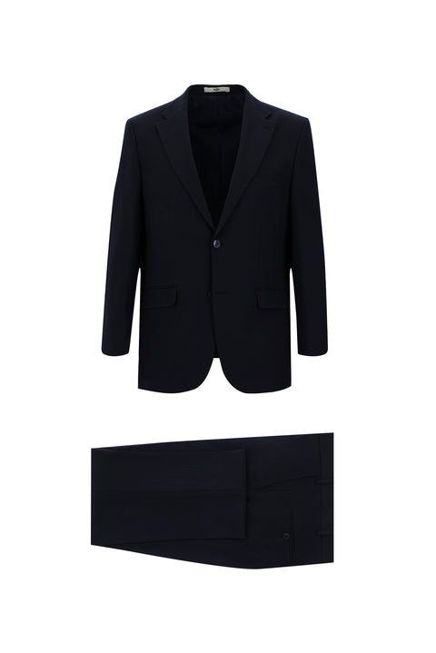 Koyu Lacivert 4 Drop Relaxed Fit Rahat Kesim Takım Elbise