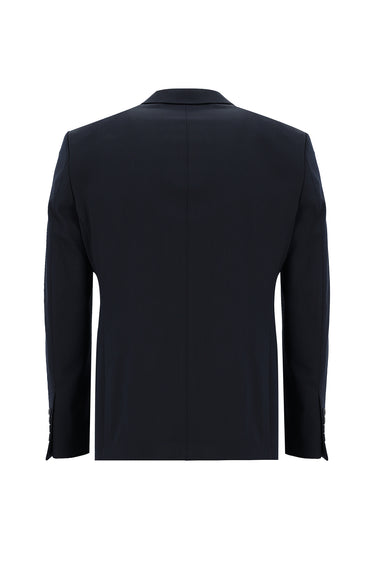  Koyu Lacivert Slim Fit Dar Kesim Klasik Takım Elbise