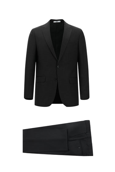 Orta Füme Relaxed Fit Rahat Kesim Klasik Takım Elbise