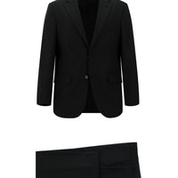 Siyah 4 Drop Relaxed Fit Rahat Kesim Klasik Takım Elbise