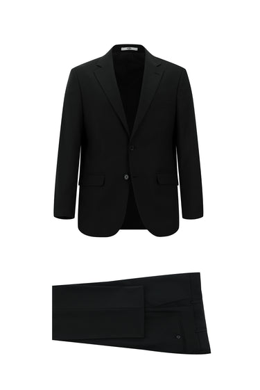Siyah Relaxed Fit Rahat Kesim Klasik Takım Elbise