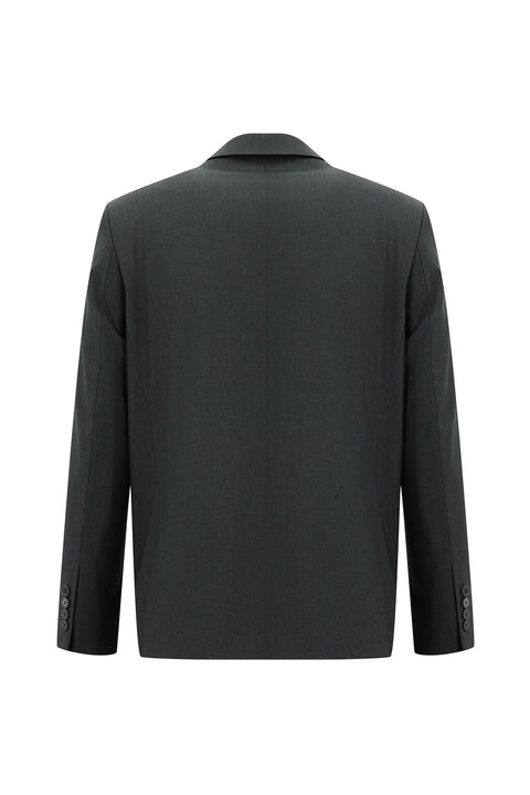 Dark Gray 8-Drop Muscle Fit Long Athletic Suit