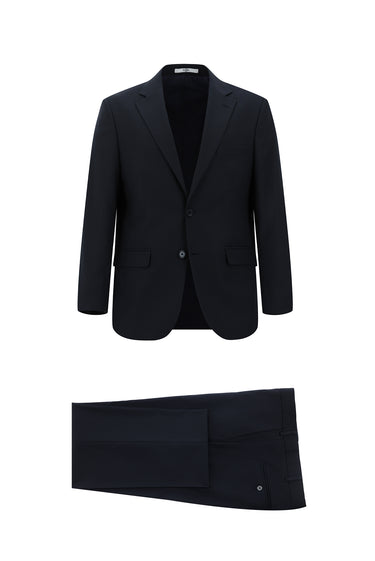 Koyu Lacivert 4 Drop Relaxed Fit Rahat Kesim Klasik Takım Elbise