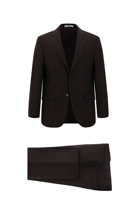Koyu Bordo 4 Drop Relaxed Fit Rahat Kesim Takım Elbise
