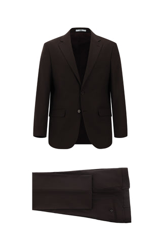  Koyu Bordo Relaxed Fit Rahat Kesim Klasik Takım Elbise