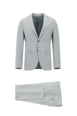  Aç?k Gri 7 Drop Super Slim Fit Eksra Dar Kesim Fit Tak?m Elbise-Ki??l?