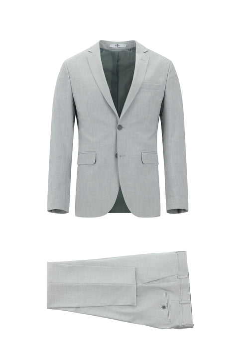 Açık Gri 7 Drop Super Slim Fit Eksra Dar Kesim Takım Elbise