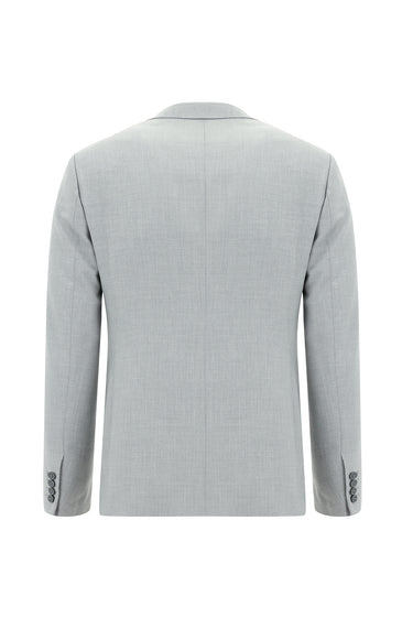  Açık Gri Super Slim Fit Ekstra Dar Kesim Fit Klasik Takım Elbise