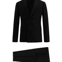 Siyah Super Slim Fit Ekstra Dar Kesim Kruvaze Takım Elbise