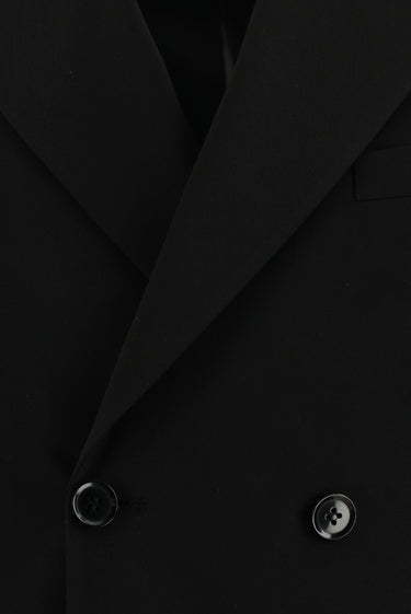  Siyah Slim Fit Dar Kesim Kruvaze Takım Elbise