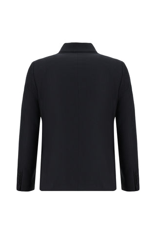  Koyu Lacivert 7 Drop Slim Fit Dar Kesim Desenli Kruvaze Takım Elbise