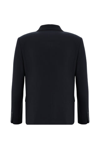  Koyu Lacivert 6 Drop Regular Fit Standart Kesim Desenli Kruvaze Takım Elbise
