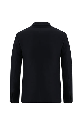  Koyu Lacivert 7 Drop Slim Fit Dar Kesim Kruvaze Takım Elbise