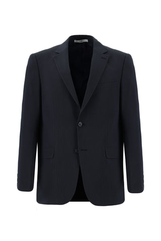  Koyu Lacivert 4 Drop Relaxed Fit Rahat Kesim Desenli Takım Elbise