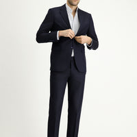 Koyu Lacivert Slim Fit Dar Kesim Klasik Takım Elbise
