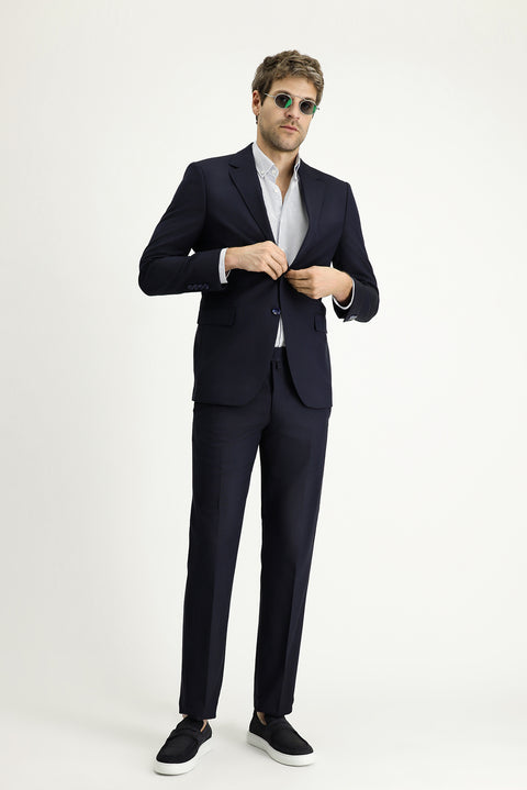 Koyu Lacivert 7 Drop Slim Fit Dar Kesim Takım Elbise