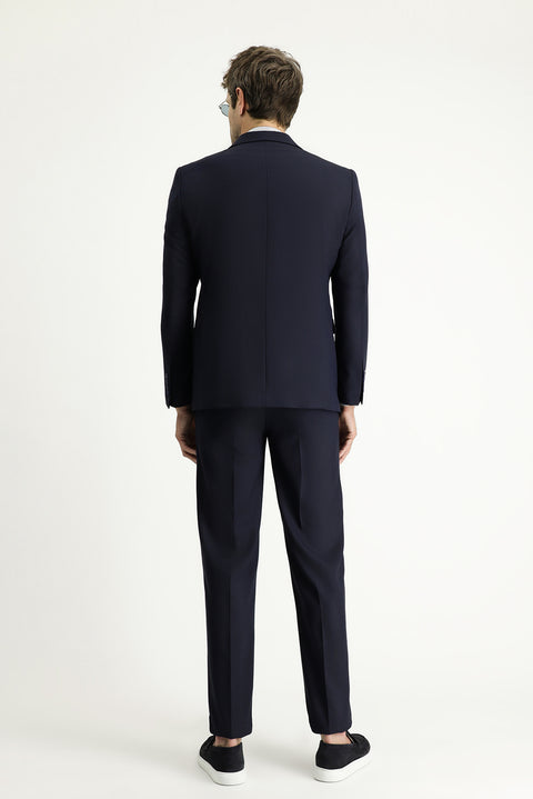 Koyu Lacivert 7 Drop Slim Fit Dar Kesim Takım Elbise