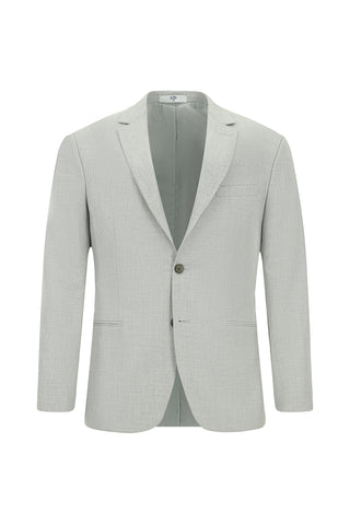  Açık Gri 7 Drop Super Slim Fit Eksra Dar Kesim Klasik Desenli Takım Elbise