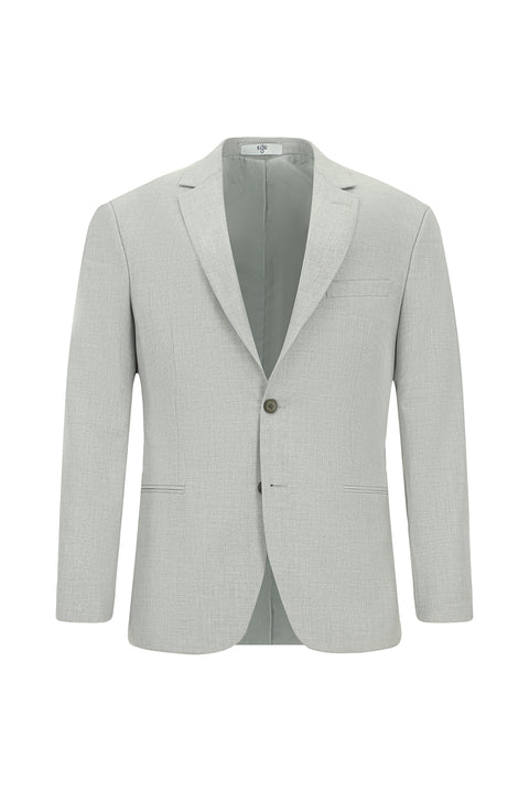 Açık Gri 7 Drop Super Slim Fit Eksra Dar Kesim Desenli Takım Elbise