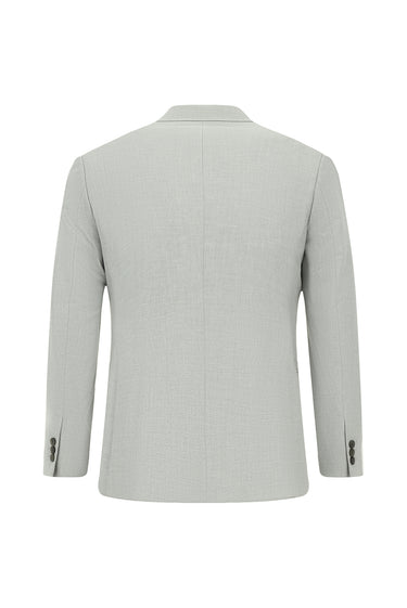 Açık Gri Super Slim Fit Ekstra Dar Kesim Klasik Desenli Takım Elbise