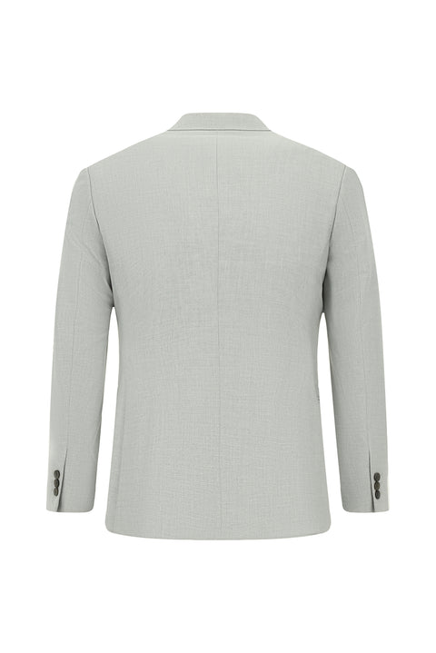 Açık Gri 7 Drop Super Slim Fit Eksra Dar Kesim Desenli Takım Elbise