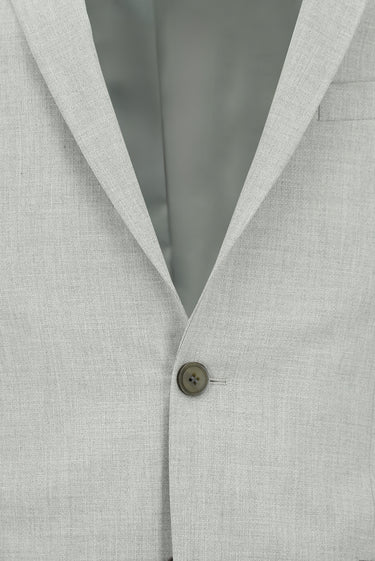  Açık Gri Super Slim Fit Ekstra Dar Kesim Klasik Desenli Takım Elbise