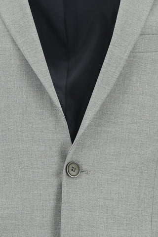  Orta Gri 7 Drop Super Slim Fit Eksra Dar Kesim Klasik Desenli Takım Elbise