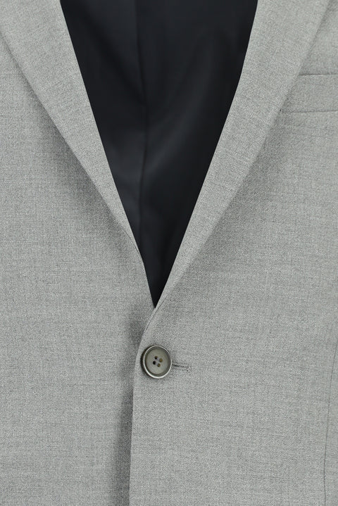 Orta Gri 7 Drop Super Slim Fit Eksra Dar Kesim Desenli Takım Elbise