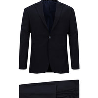 Orta Lacivert Super Slim Fit Ekstra Dar Kesim Klasik Desenli Takım Elbise