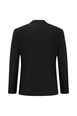  Siyah Regular Fit Likralı Fermuar Cepli Takım Elbise