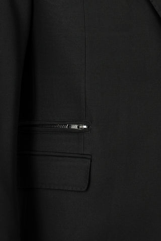  Siyah Regular Fit Likralı Fermuar Cepli Takım Elbise