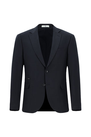  Koyu Lacivert Regular Fit Likralı Fermuar Cepli Takım Elbise