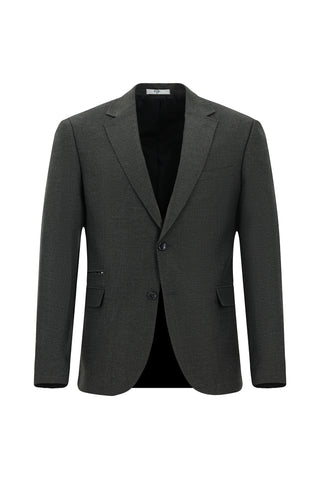  Koyu Antrasit Regular Fit Likralı Fermuar Cepli Takım Elbise