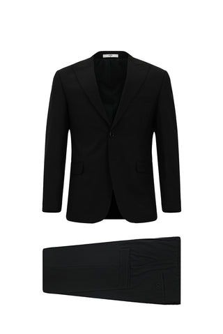  Siyah Regular Fit Klasik Takım Elbise