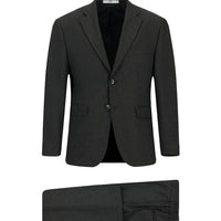 Medium Gray 6 Drop Regular Fit Suit with Elastic Waist