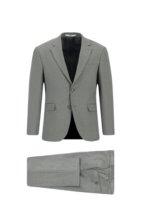 Koyu Antrasit 7 Drop Slim Fit Dar Kesim Beli Lastikli Takım Elbise