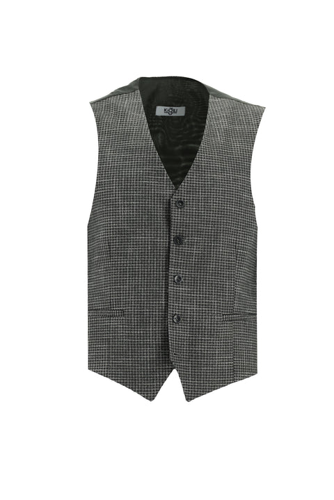 Koyu Füme 7 Drop Slim Fit Dar Kesim Kombinli Yelekli Takım Elbise