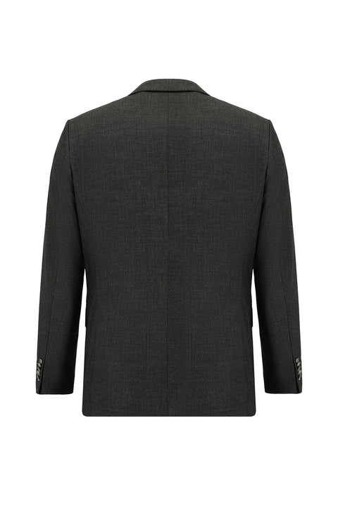 Dark Gray 6-Drop Regular Fit Standard Cut Suit with Vest