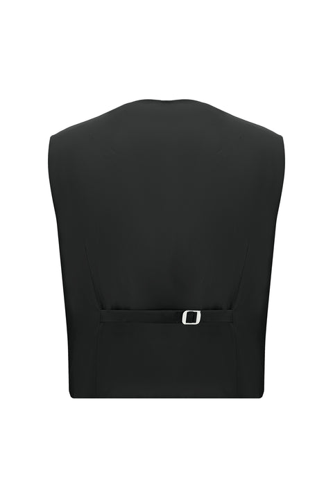 Dark Gray 6-Drop Regular Fit Standard Cut Suit with Vest