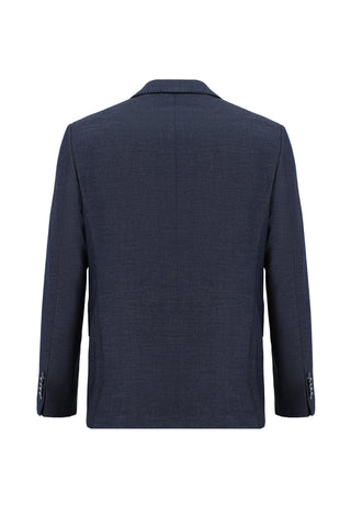  Orta Lacivert Regular Fit Kombinli Yelekli Takım Elbise